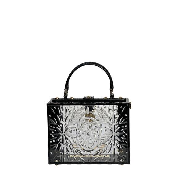 DOLCE & GABBANA Sicily Clear Plexiglass Cinderella Clutch - Picture 2 of 12